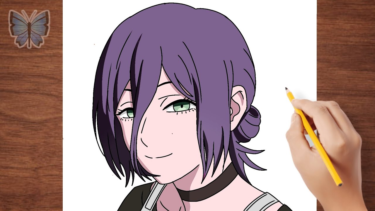 How to Reze from Chainsaw Man With Simple Steps Easy Drawing