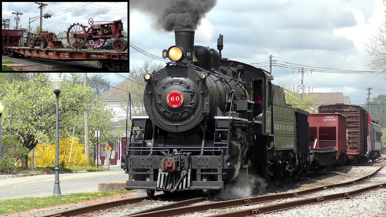 Black River & Western 60: A Vintage Steam Powered Freight Train in New Jersey (4K)