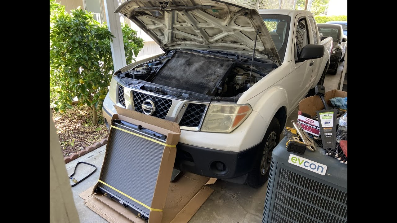 2006 Nissan Frontier 2.5 RADIATOR WATER PUMP AND THERMOSTAT INSTALLATION.