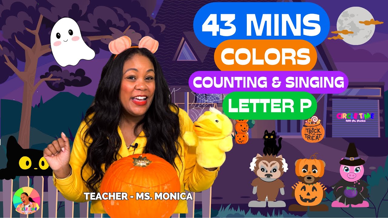 Learn Letters | Halloween Special | Letter P | Counting 1-10 | Songs for Kids  | Halloween For Kids
