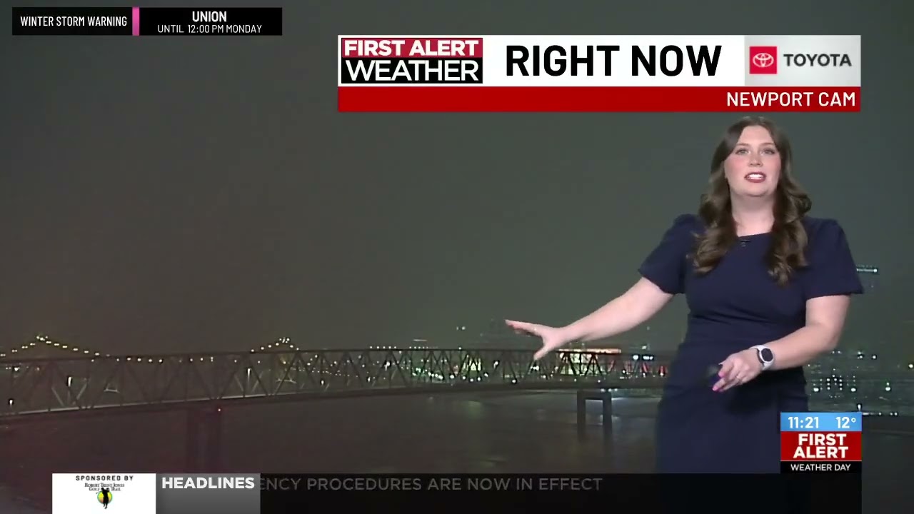 Anna DuVall -- FOX19 Winter snow storm coverage 1/24 11pm