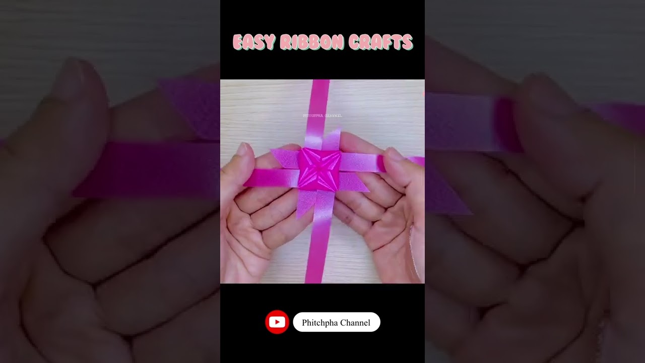 shorts !!! Very easy making idea with ribbon &ndash; Crafts Ribbon Folding  Amazing Trick easy DIY Ideas