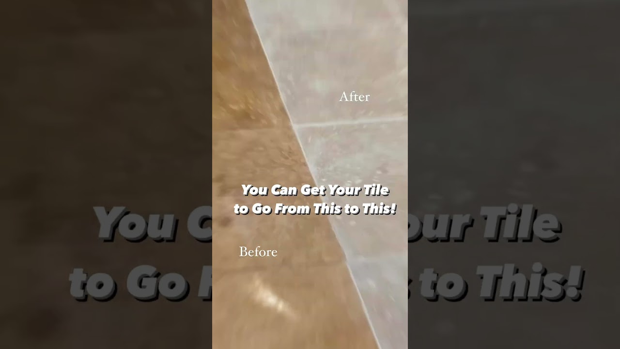 EASY DIY TILE CLEANING HACK! #tile #tilecleaning #grout