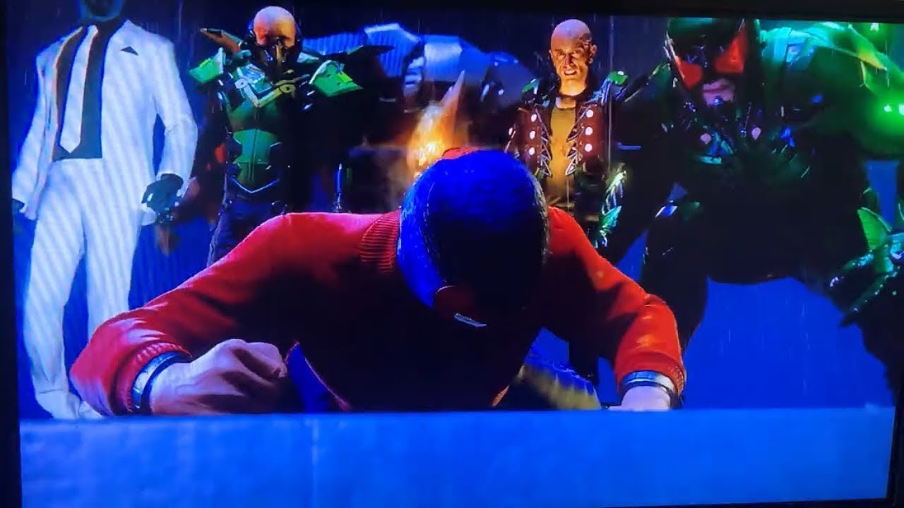 Spider-Man vs prisoners vs the sinister six wrestler suit