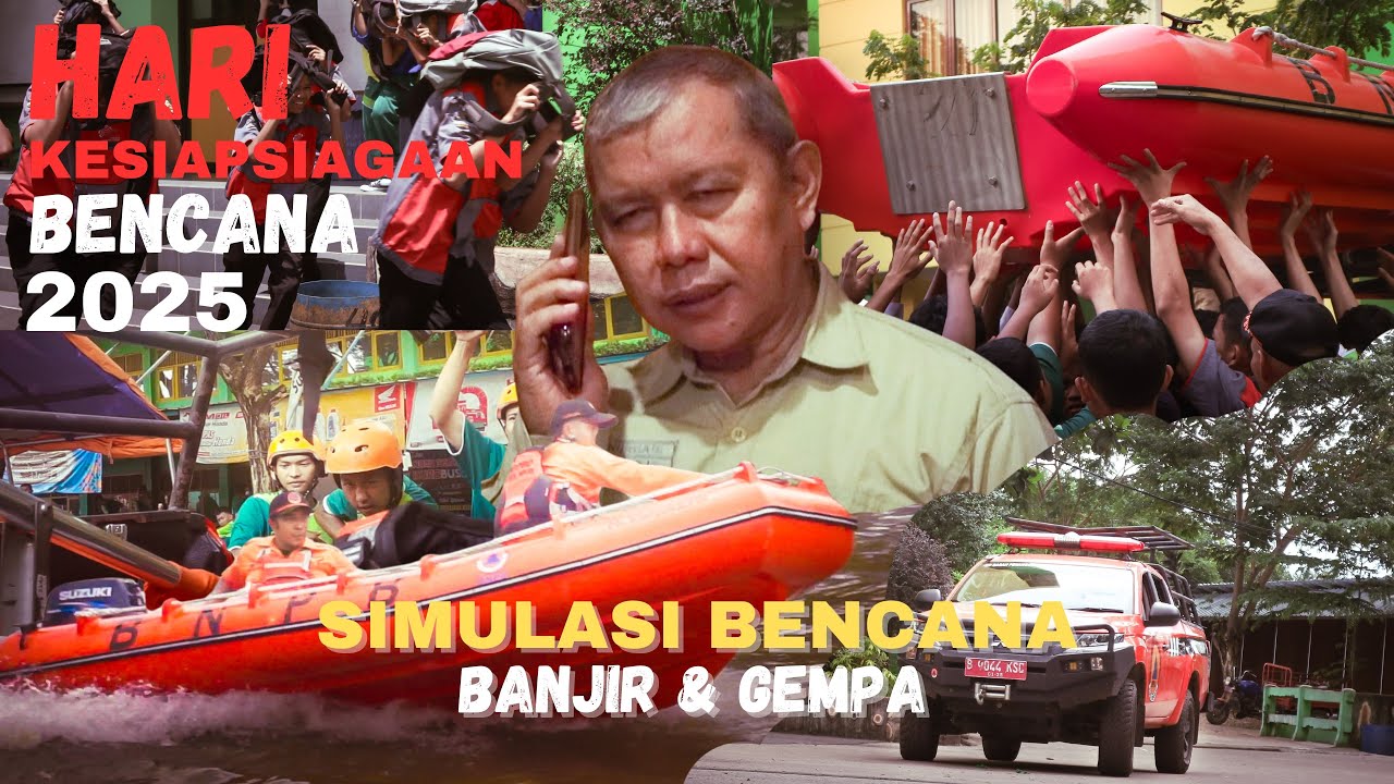 HARI KESIAPSIAGAAN BENCANA 2025 SIMULASI BENCANA GEMPA BUMI & BANJIR SMK BINAKARYA MANDIRI