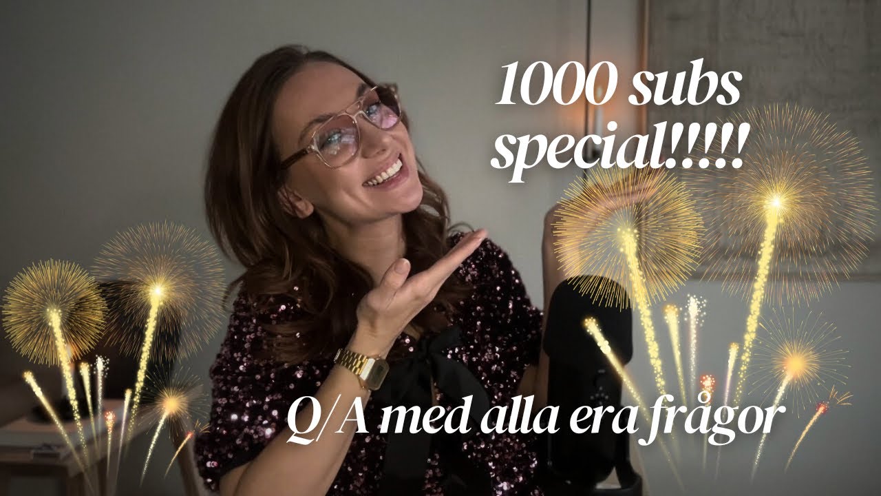 ASMR på Svenska | Q&A, 1000 subs special!!! TACK 🥹❤️ | Varning för låååååång video!