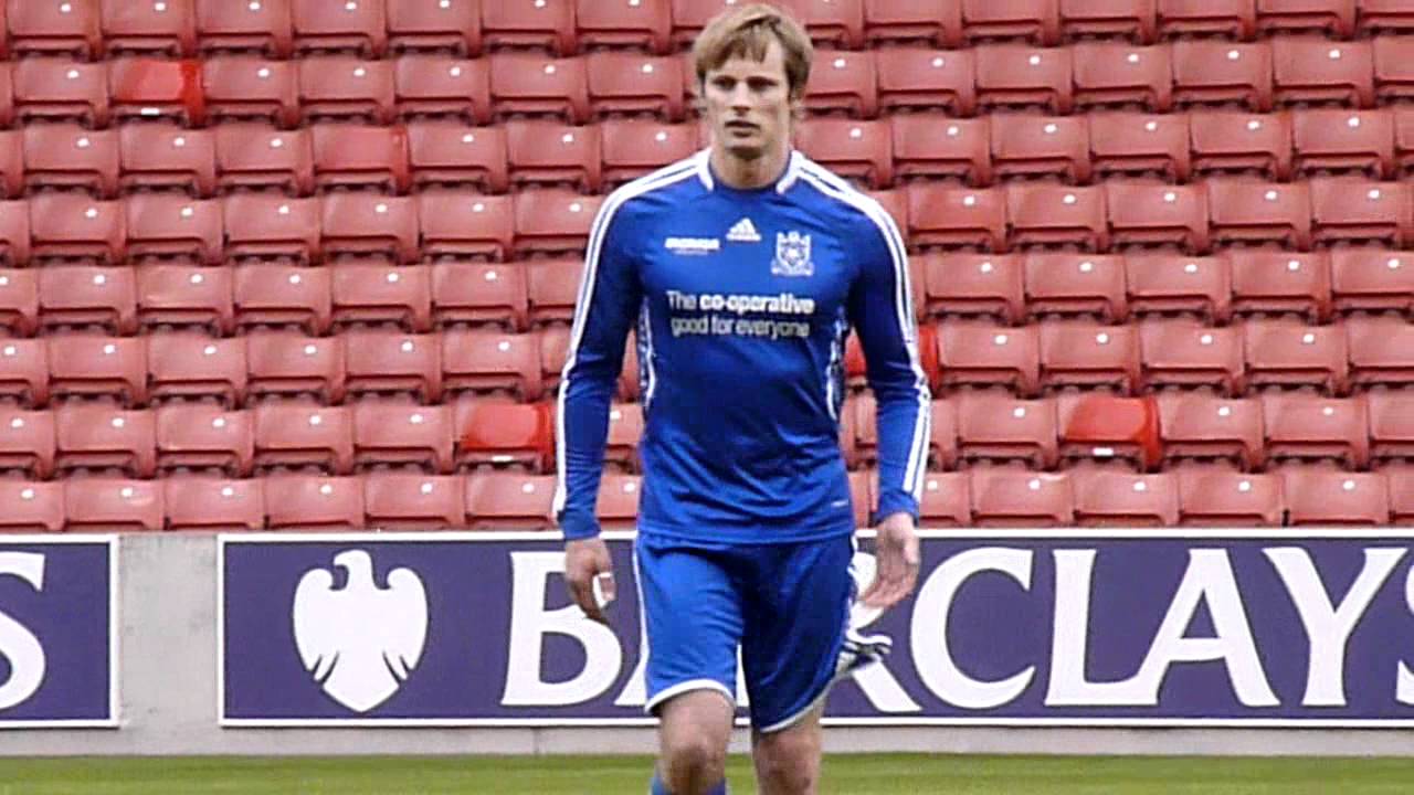 Bradley James warming up for The Big Match