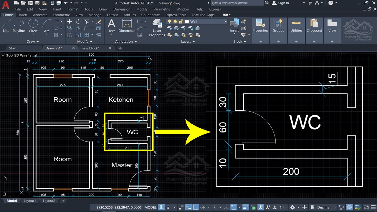 Как сохранить деталь из чертежа отдельно в AutoCAD без использования LISP