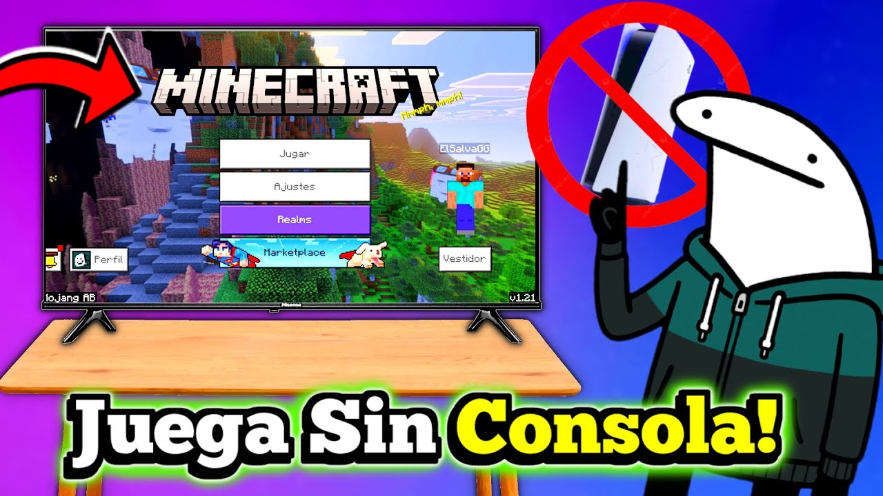🔥Como JUGAR MINECRAFT PE en SMART TV sin CONSOLA o PC!!😯 |  Juega MINECRAFT BEDROCK desde SMART TV