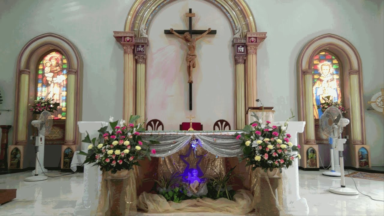 Christmas Crib in Church Altar