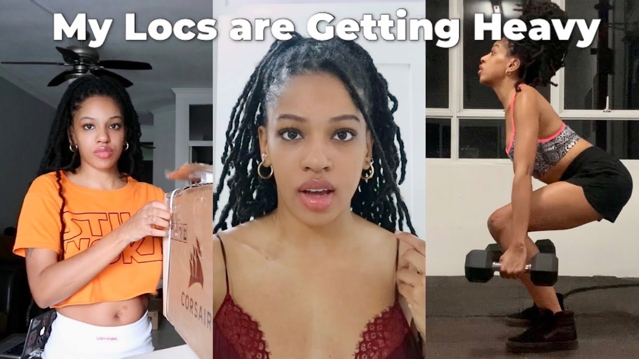 My Locs are getting heavy😳+Morning Skincare routine, refreshing my Locs, working out etc