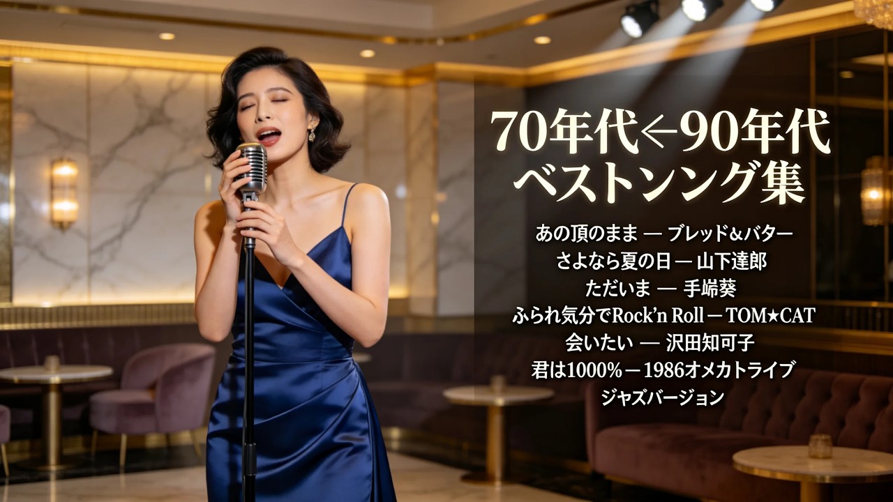 80年代〜2000年代 トップヒット日本ラブソング ジャズカバー｜1986オメガトライブ・手嶌葵・沢田知可子・山下達郎・TOM★CAT・ブレッド＆バター｜夏の夜風・シティポップロマンス