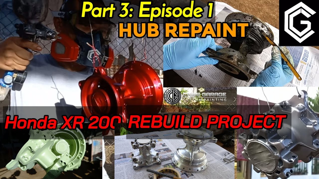 How to paint hubs // XR 200 REBUILD PROJECT // Part 3- Painting // Ep. 1