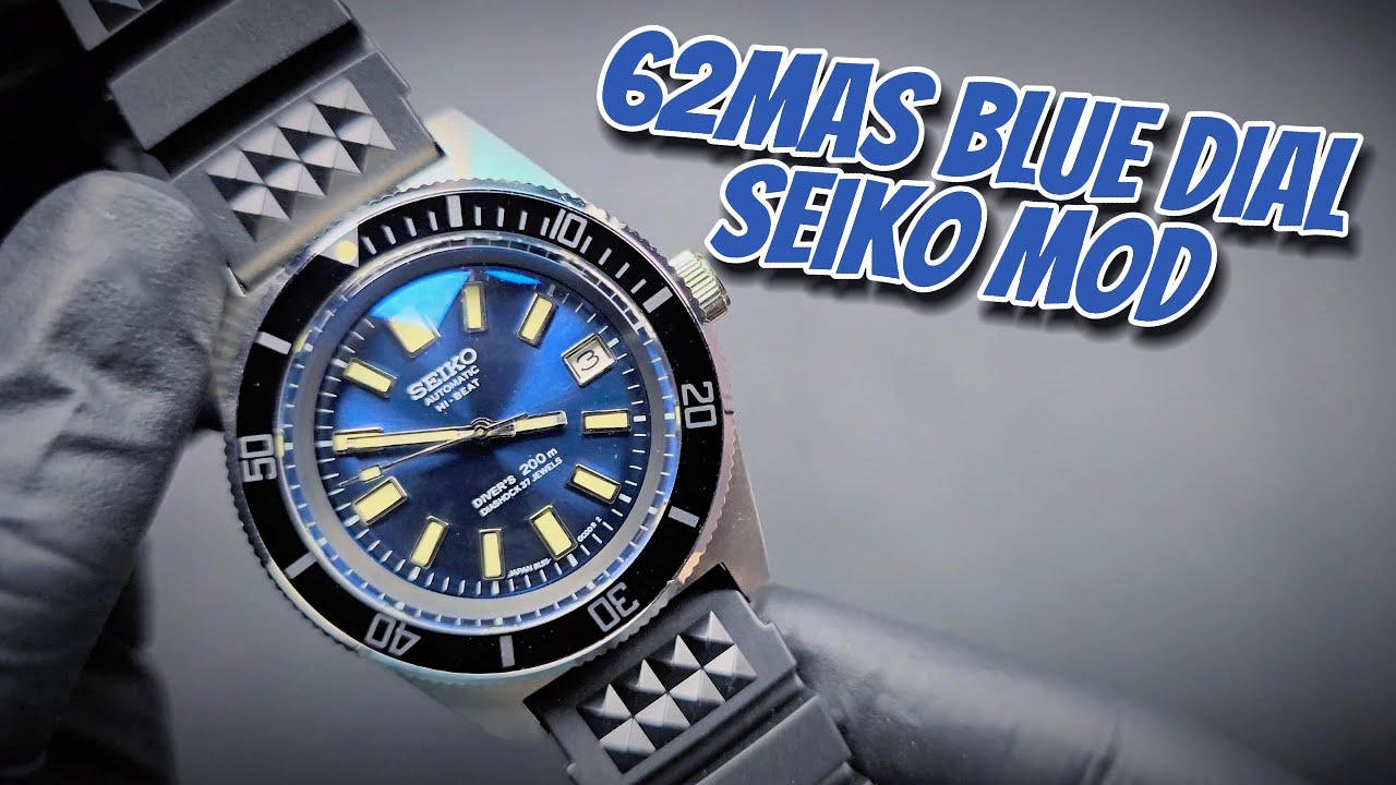 Built Your Own Seiko 62MAS Mod &ndash; Deep Blue Sunburst Dial | Vintage Reimagined!