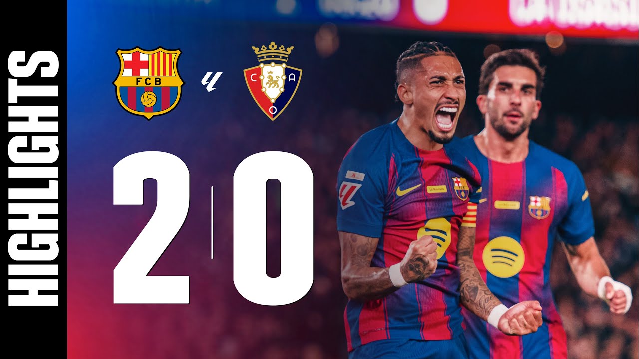 FC BARCELONA 2 vs 0 OSASUNA | LALIGA 2025/26 MD16 🔵🔴