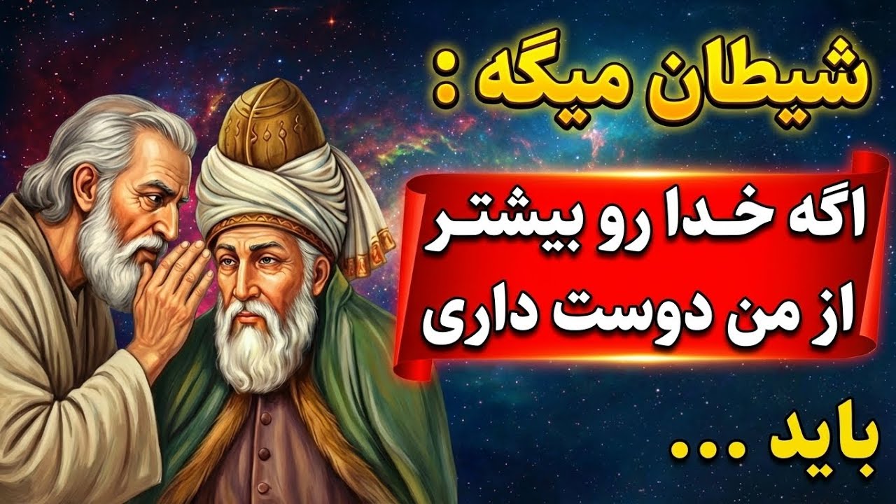 شیطان میگه : اگه خدا رو بیشتر از من دوست داری باید ... |  رسالت شیطان از نگاه شمس و مولانا