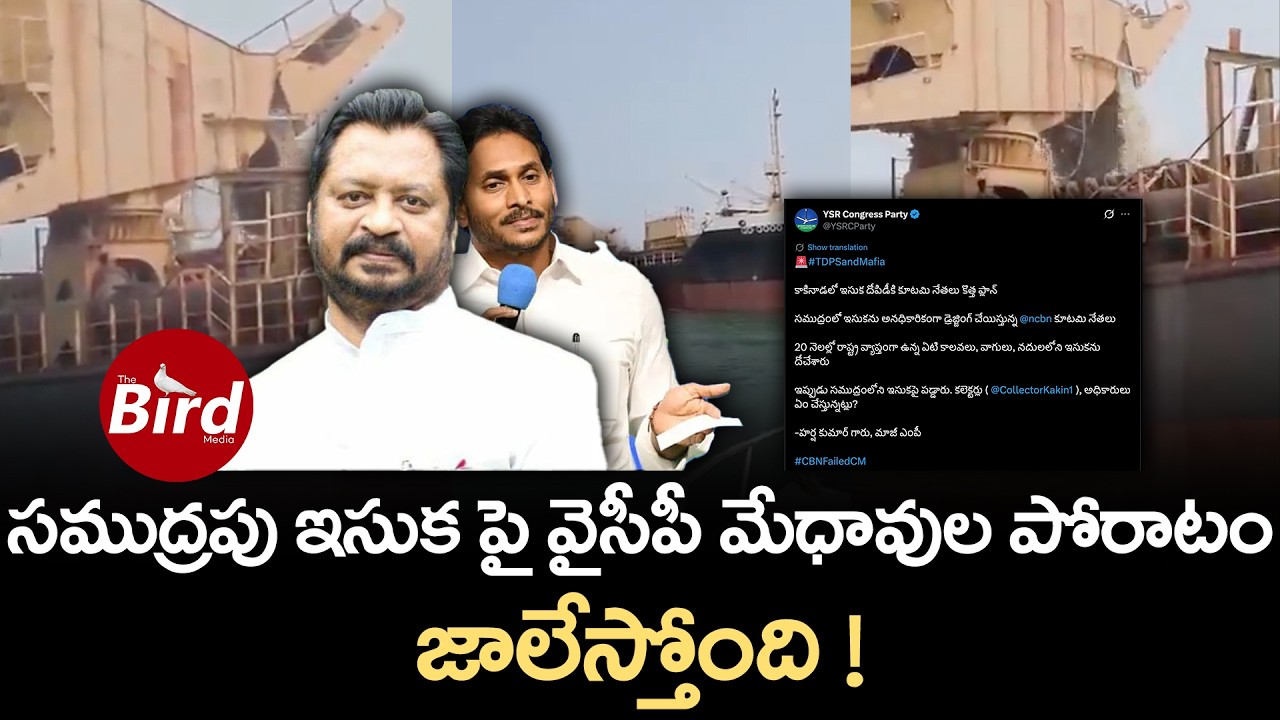 సముద్రపు ఇసుక పై వైసీపీ మేధావుల పోరాటం !! జాలేస్తోంది !  YSRCP Leaders Protest on Beach Sand | ycp