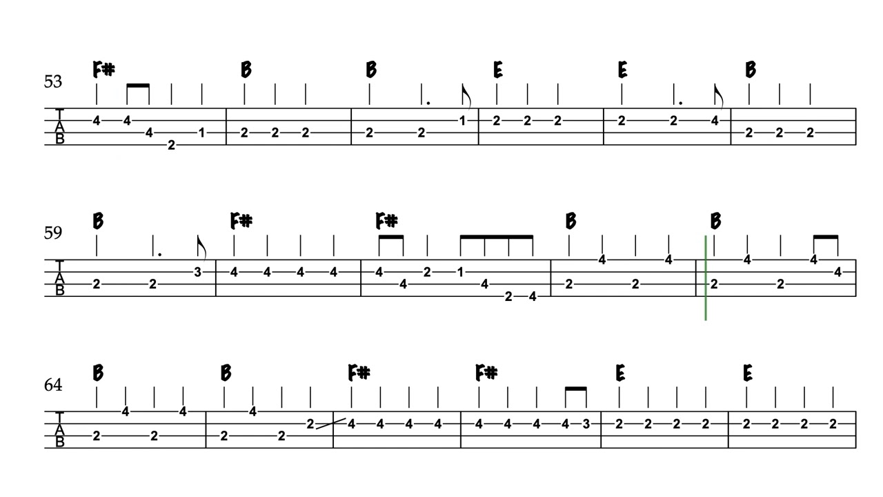 Sweet Caroline bass tab - Neil Diamond