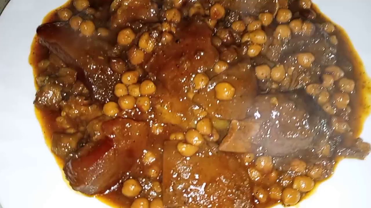 طريقة تحضير لحم راس البقر بالحمص والزبيب/ مذاق لا يقاوم يستحق التجربة 😋.