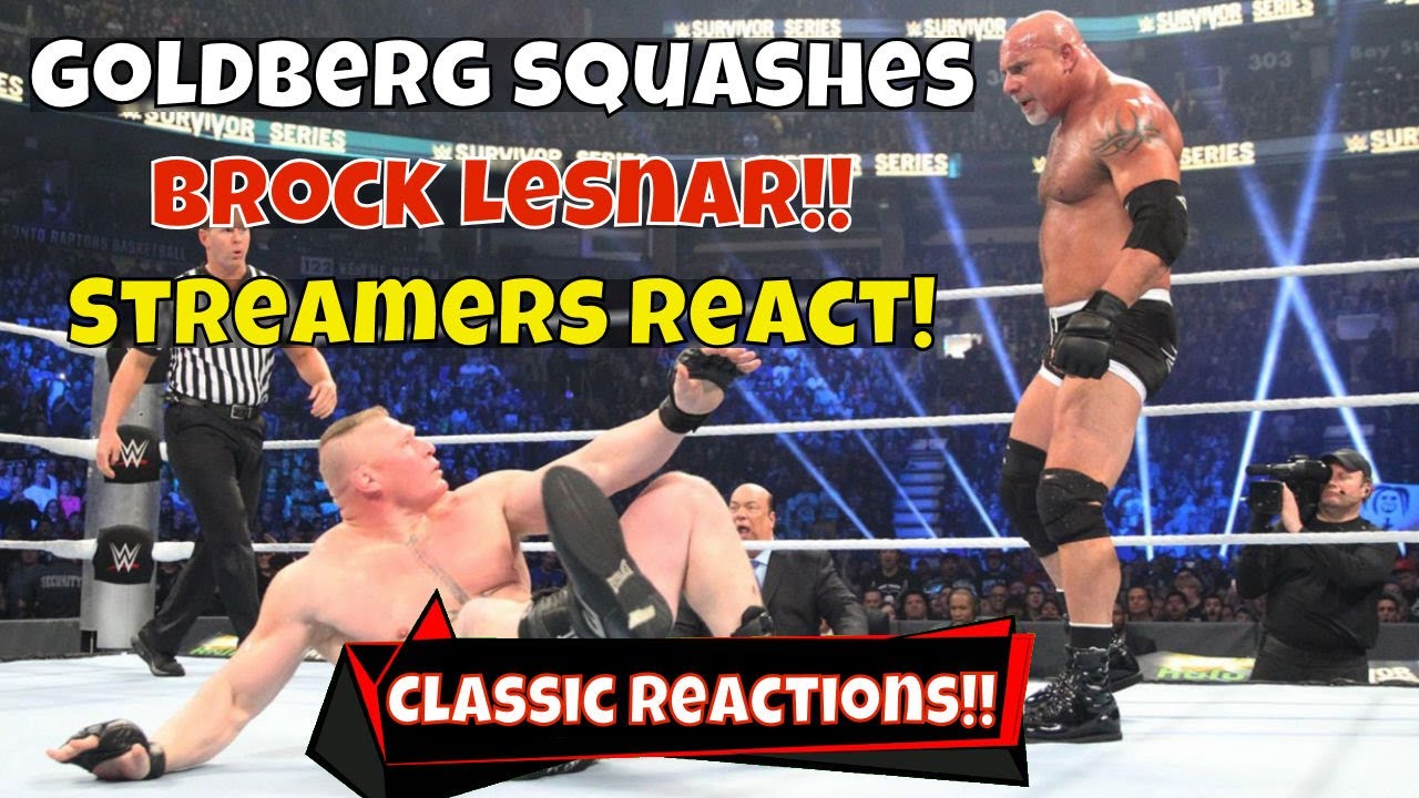 Реакция стримеров — Классика! Голдберг разгромил Леснара — Survivor Series 16 #wwe #vault #brockl...