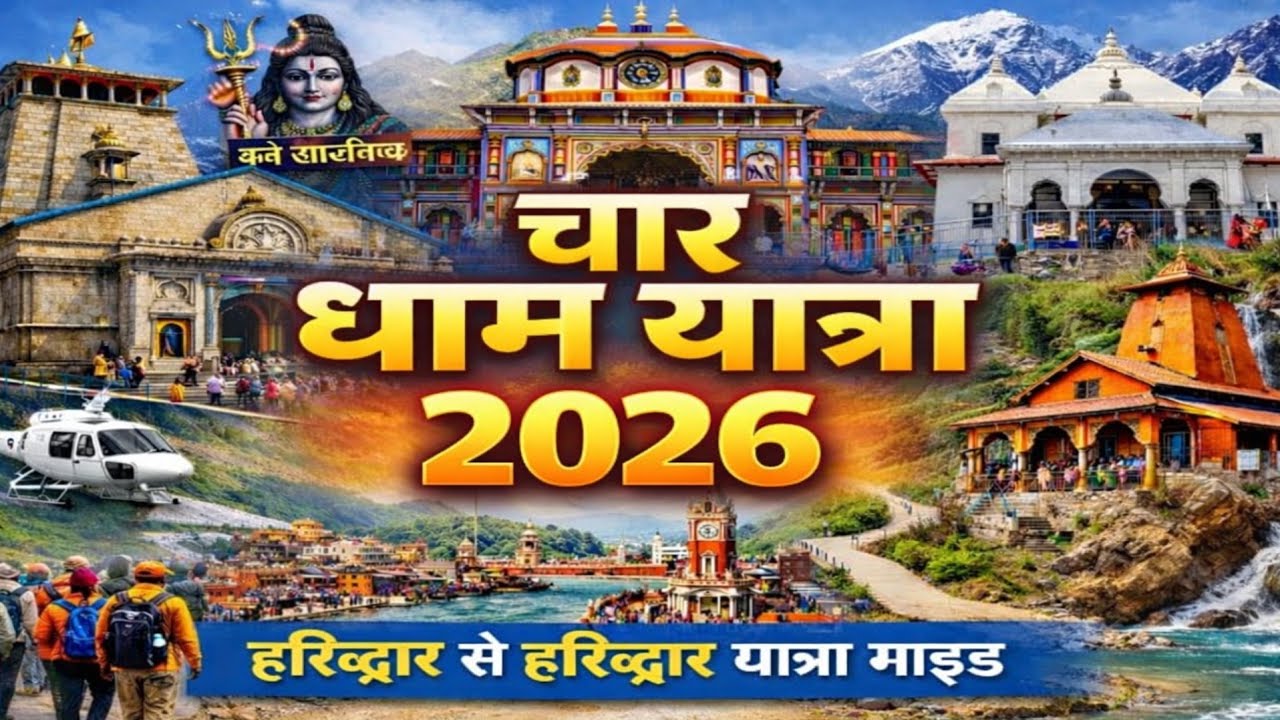 चार धाम यात्रा टूर पैकेज 2026 | Haridwar to Haridwar Complete Booking, Hotel, AC & Helicopter Guide