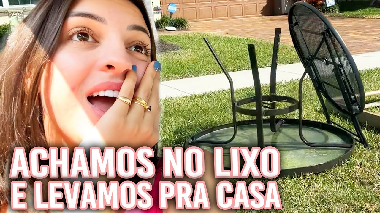 Achamos uma mesa de jardim no lixo e levamos pra casa 😱 Fizemos uma limpeza profunda