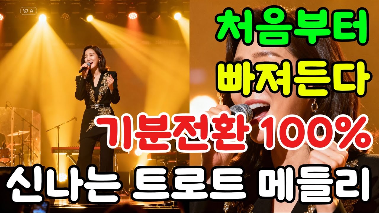 신나는 트로트 메들리 6곡 연속 재생 | 중년 공감 트로트 모음 | 그리움다방