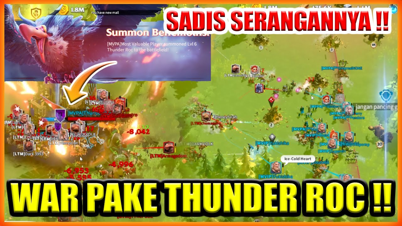 WAR CALL OF DRAGONS PAKAI THUNDER ROC !! KENA HAJAR GAK TUH ALIANSI ASING ?? MVP VS LTM K14 !!
