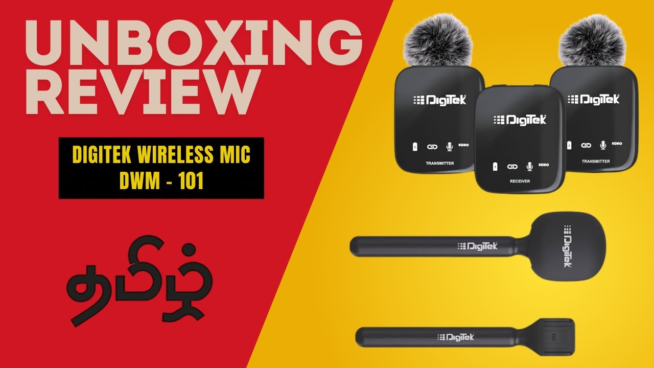 Digitek DWM 101 Wireless Mic Unboxing & Review in Tamil 🎙️