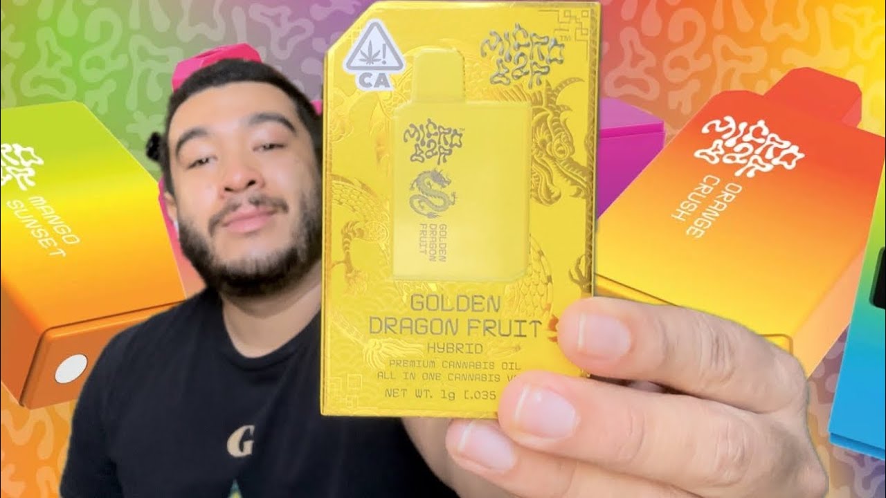 MICRO BAR &ldquo;GOLDEN DRAGON FRUIT&rdquo; DISPOSABLE VAPE REVIEW & REACTION!