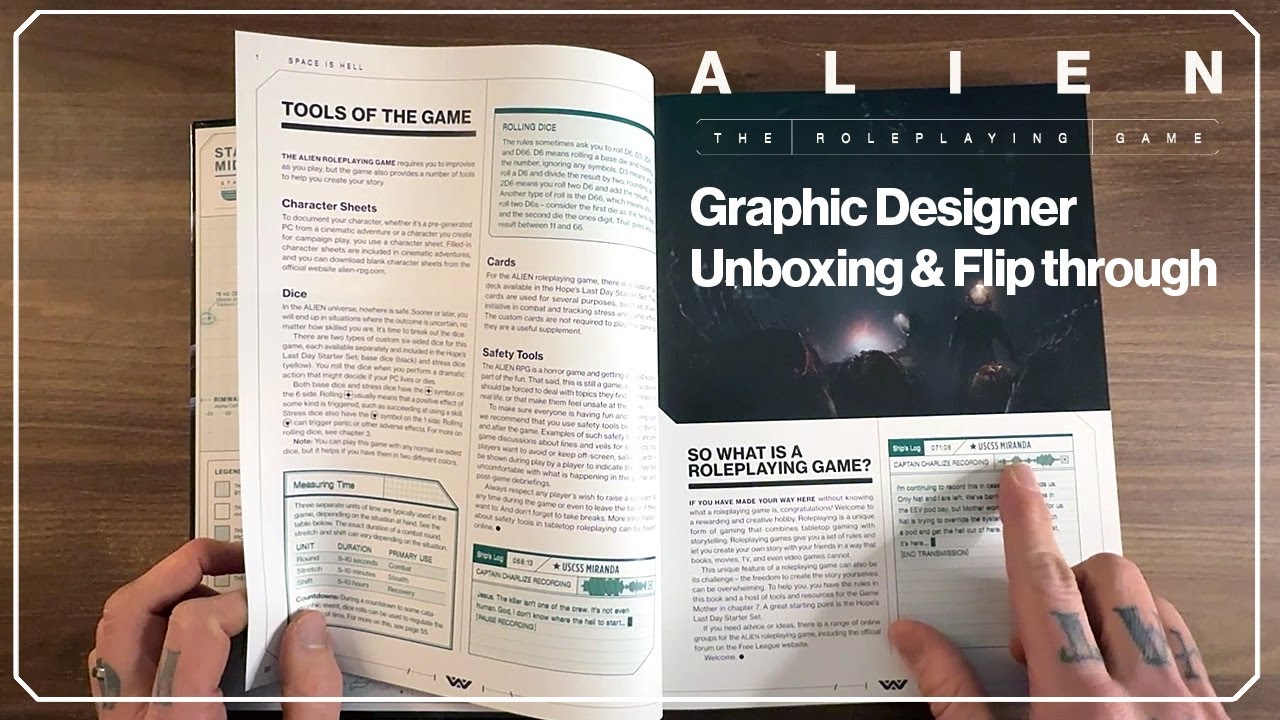 ALIEN RPG Evolved Edition unboxing and flip-through