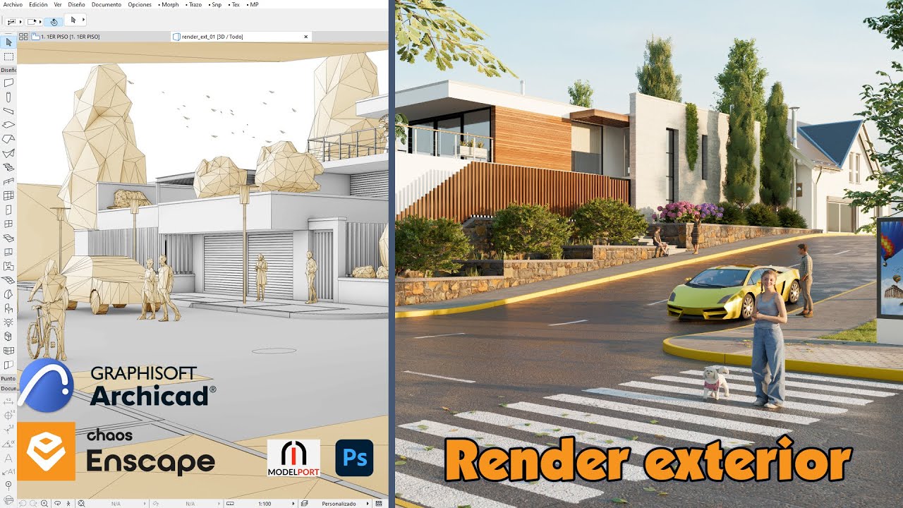 Render Exterior Archicad + Enscape