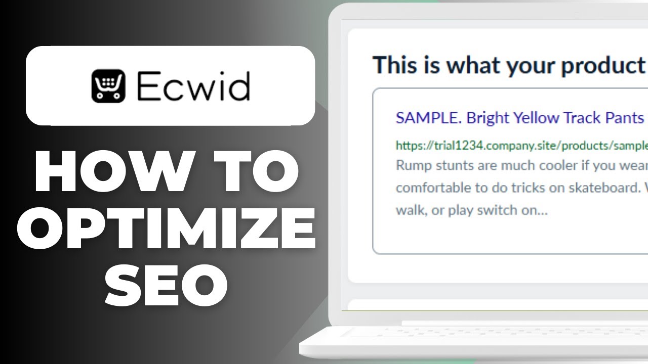 How To Optimize Ecwid SEO (Beginner’s Guide)
