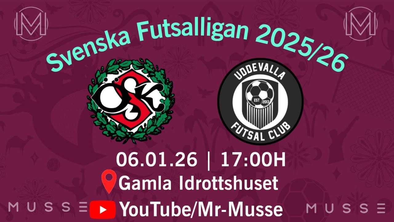Highlights | ÖSK Futsal  &  Uddevalla Futsal | Svenska Futsalligan 2025/26 | 06.01.2026 | 2-3 