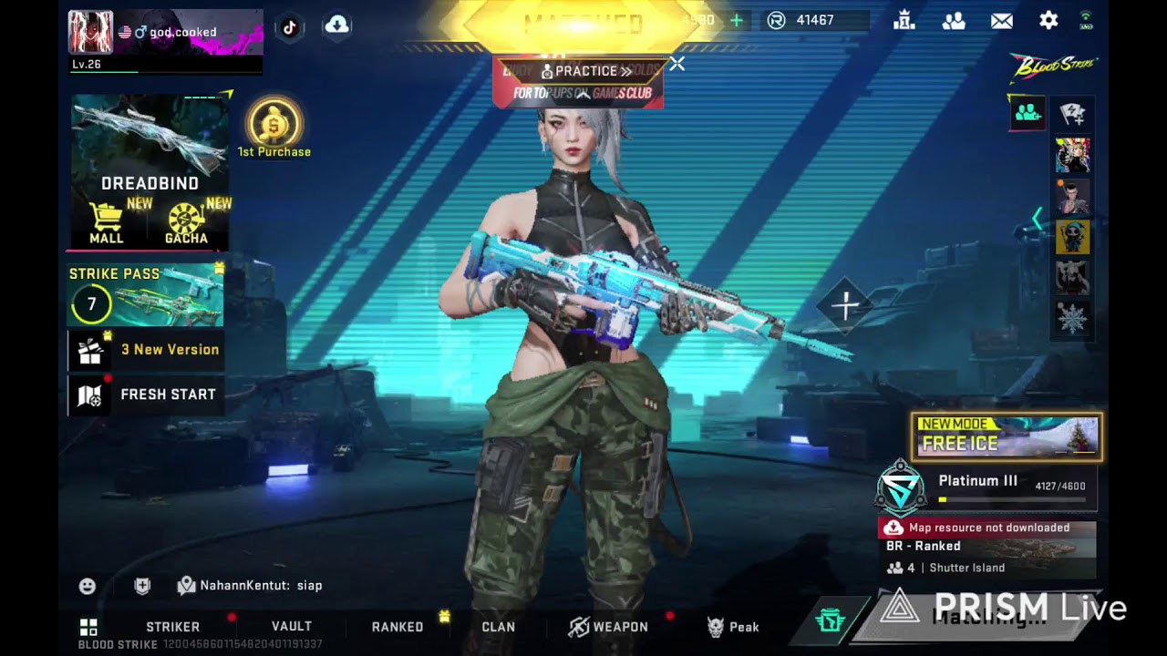 playing blood strike rank and ending stream if I rage quit or  175 subscribers