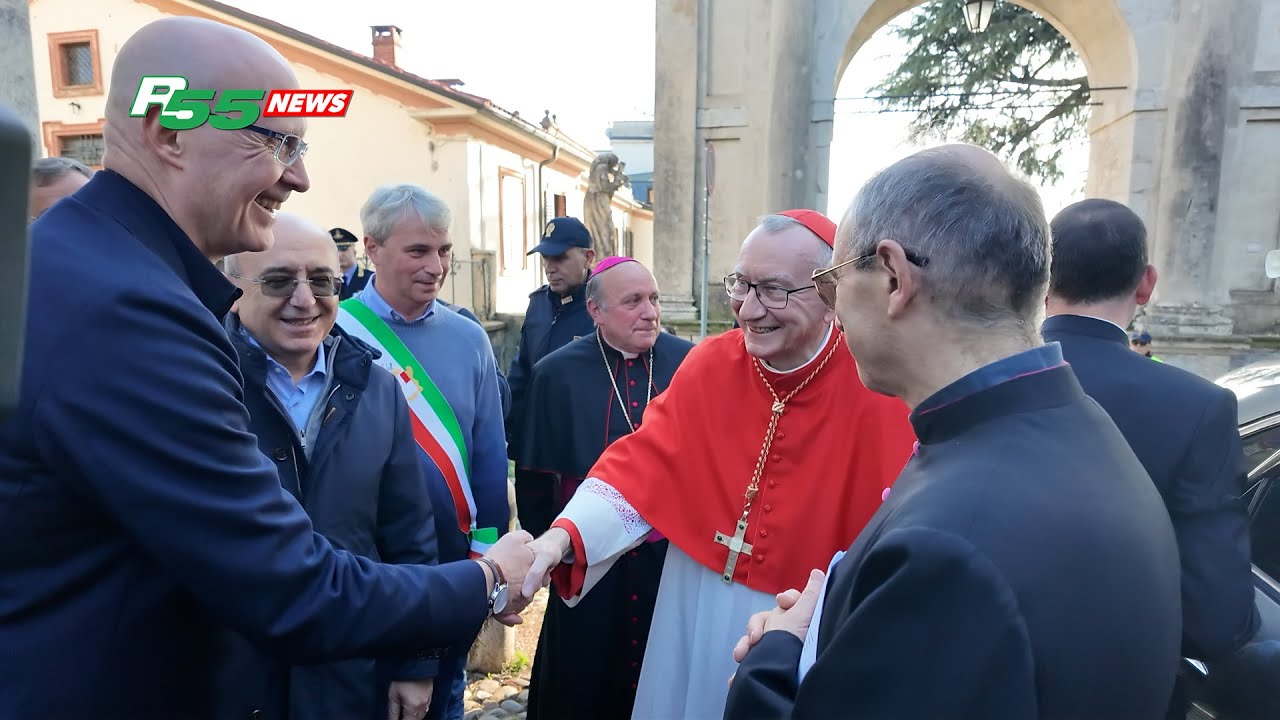Varese - Il Cardinale Parolin è arrivato al Sacro Monte