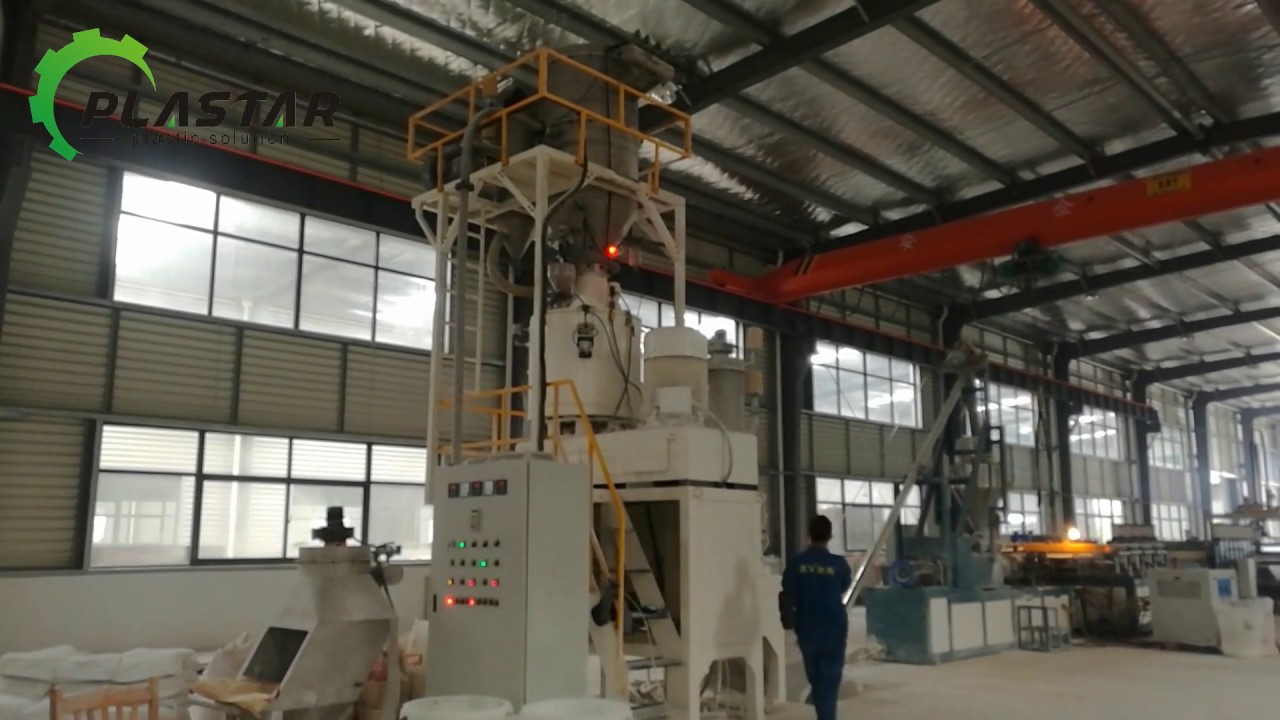 SPC board extrusion line with auto mixing system