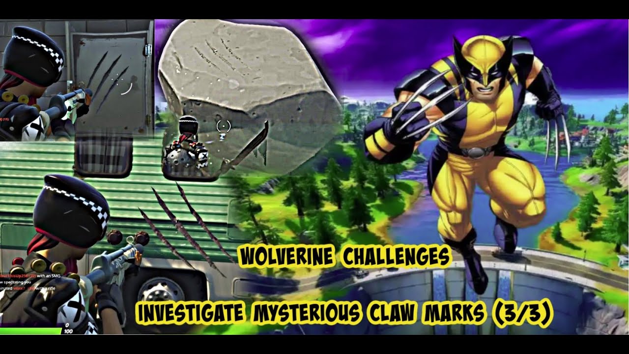 INVESTIGATE MYSTERIOUS CLAW MARKS - ALL 3 LOCATIONS (Wolverine Challenges - Week 1)