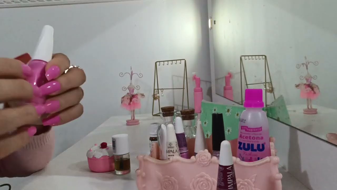 ASMR Meus esmaltes e cuidados com as unhas|Tapping com unhas naturais e postiças