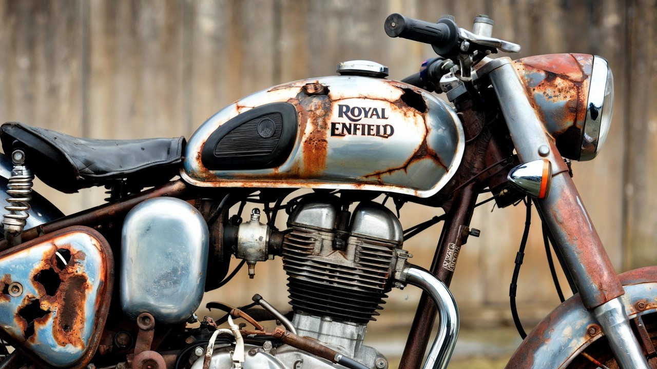 Restoration Rusty 40-Years-Old Motorcycle | Old Bullet Full Restoration | Royal Enfield Restored 🔴