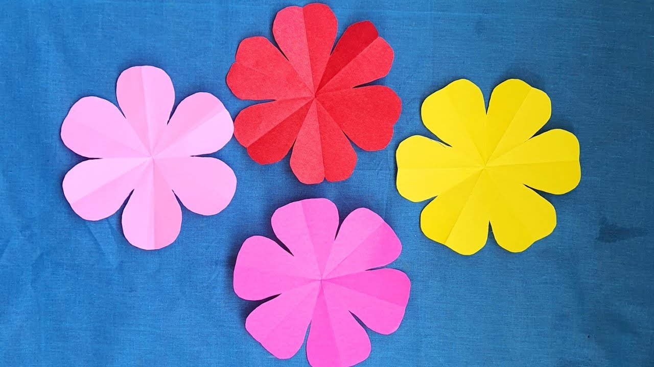 How to cut a Perfect 6 Petal Flower | DIY Easy & Simple 6 Petal Paper Flowers | Paper Craft /Origami