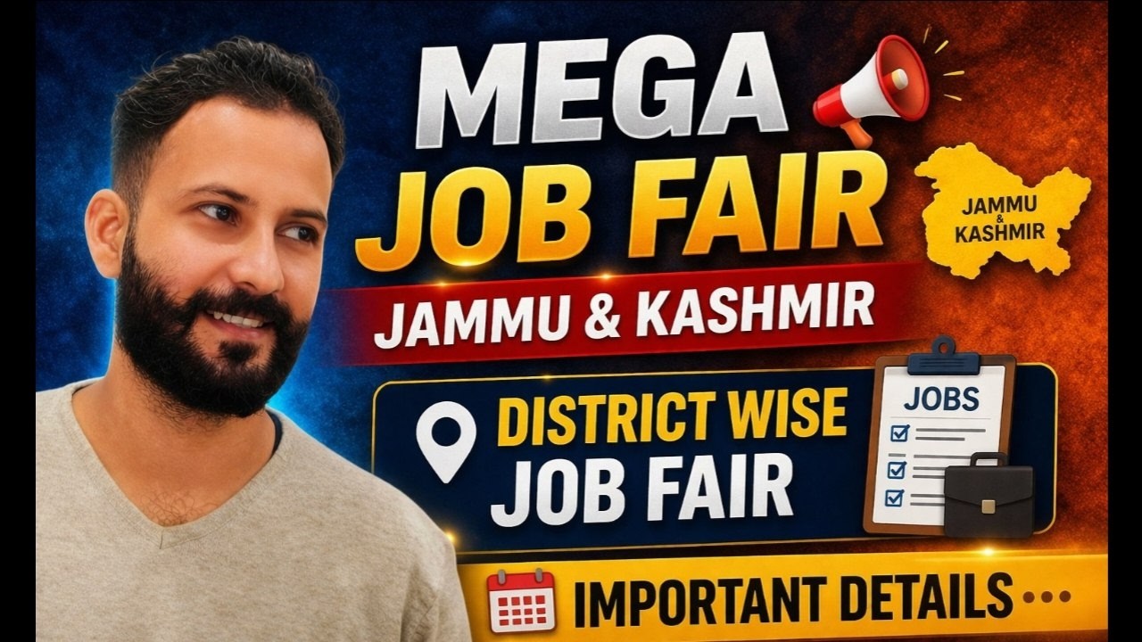 J&K Mega Job Fair Starting! | District Wise Job Fair List | 1000+ Jobs #jammukashmir