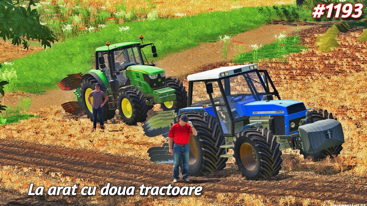 Ролевая игра на Думешти ///ВСПАХИВАНИЕ ДВУМЯ ТРАКТОРАМИ [1193]-Farming Simulator 19