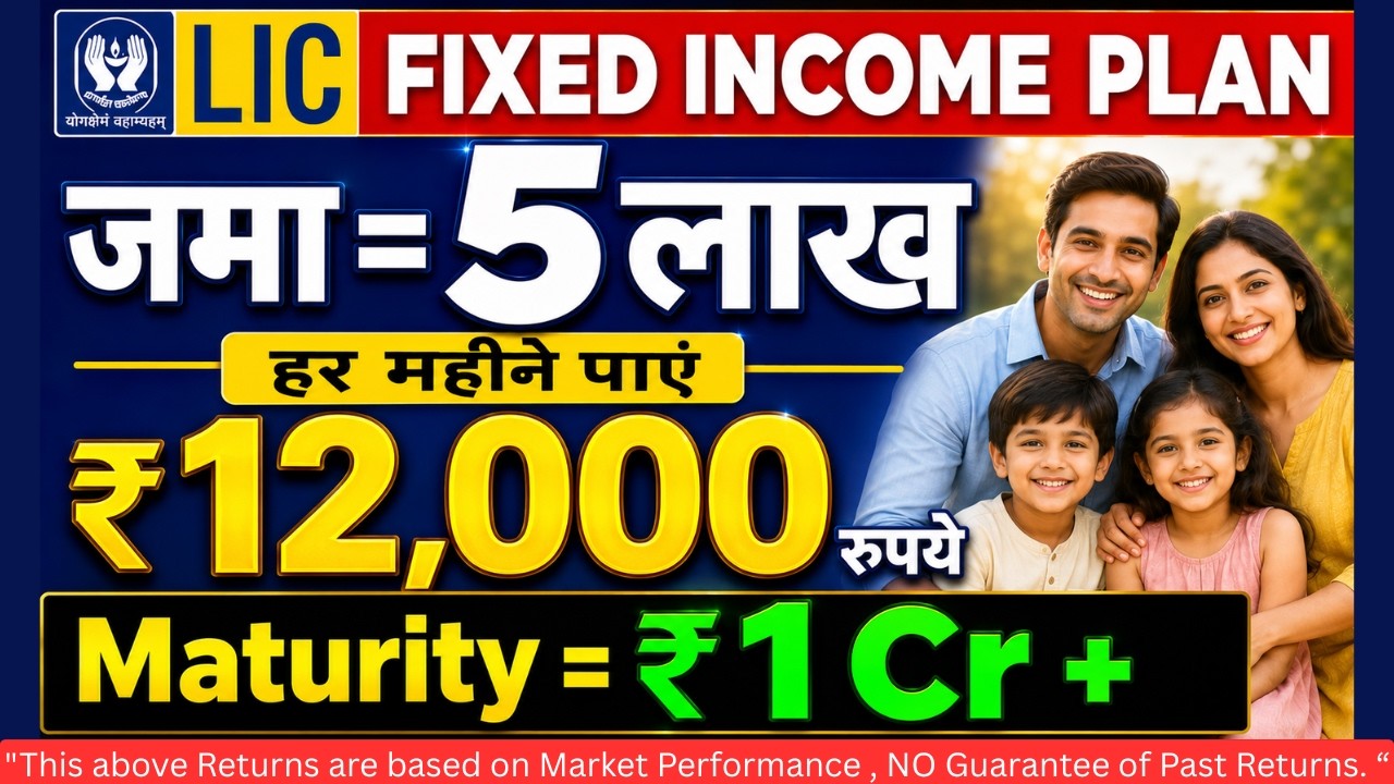 New Best LIC Fixed Monthly Income Plan | One Time Investment, Monthly Income
