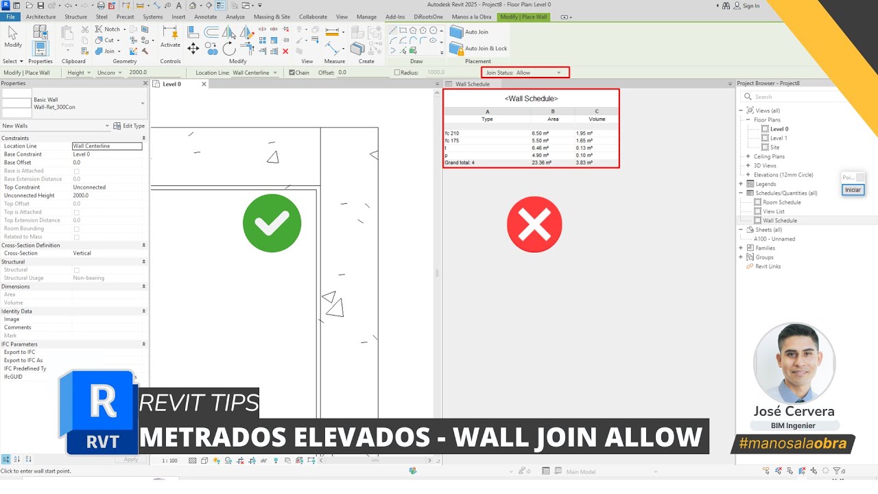 MUROS: JOIN ALLOW VS JOIN DISALLOW - REVIT 🤔
