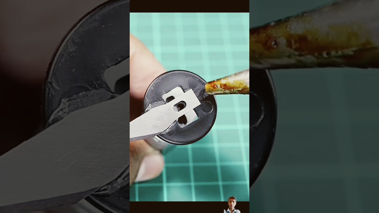 DIY leaf🌿 cutter #diy #dc motor #reaction