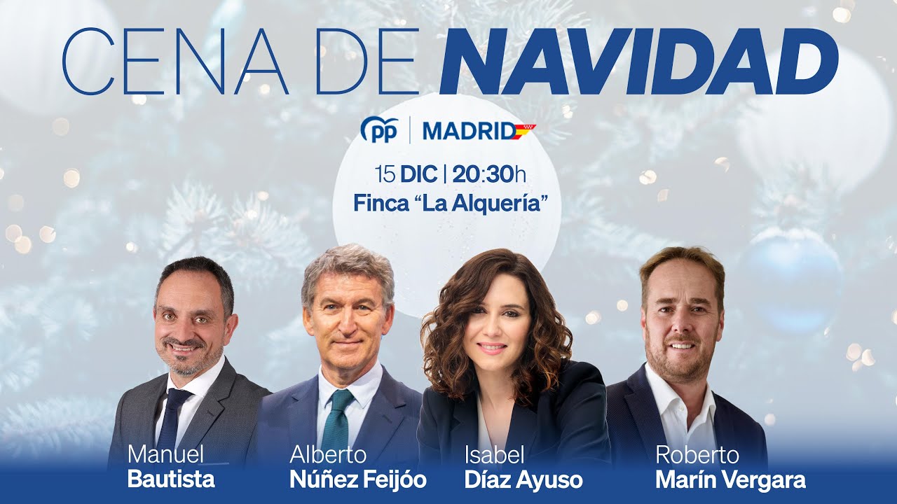 Cena de Navidad del Partido Popular de la Comunidad de Madrid.