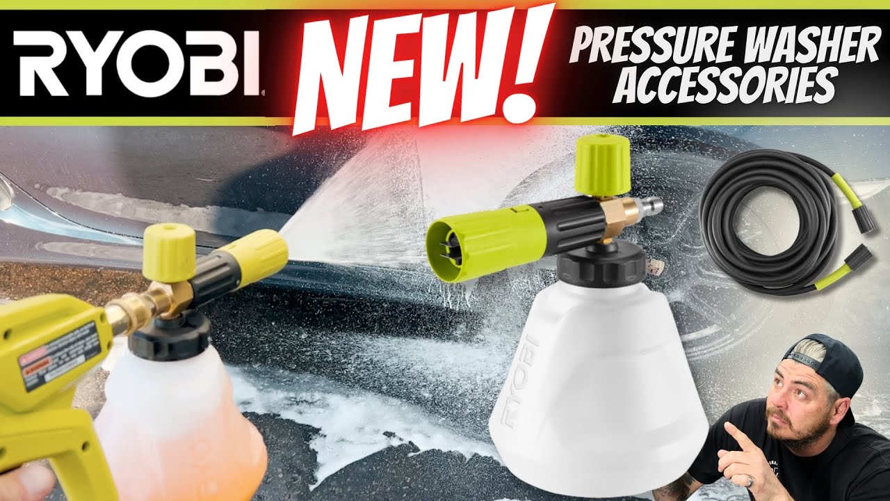 BRAND NEW FROM RYOBI! - New Pressure Washer FOAM CANNON & Accessories