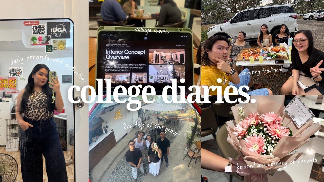 college diaries. daily errands, belated parents' anniversary, and creating group traditions 👯‍♀️💗
