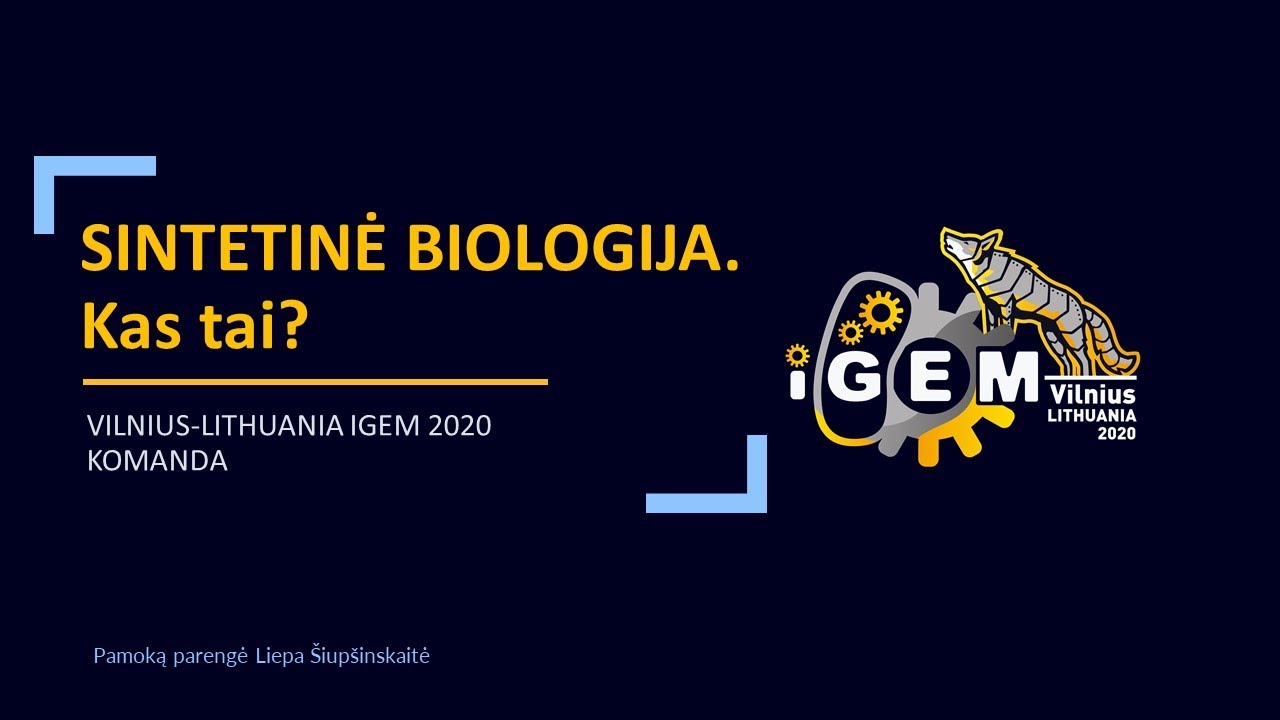 Vilnius iGEM 2020: Sintetinė biologija. Kas tai?